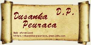 Dušanka Peurača vizit kartica